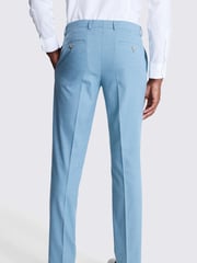 MOSS Blue Slim Fit Flannel Trousers - Image 2 of 3