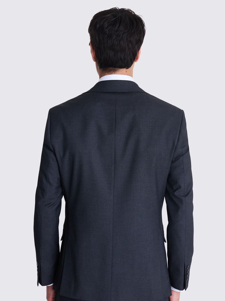 MOSS Grey Tailored Fit Stretch Jacket - Image 2 of 7