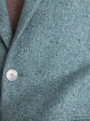 MOSS Blue Tailored Fit Donegal Jacket - Image 7 of 7