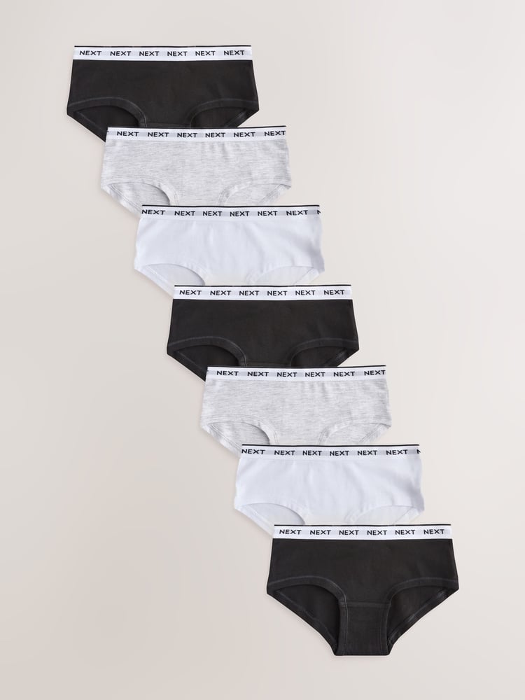 Black/White Hipsters 7 Pack (2-16yrs) - Image 1 of 11