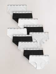 Black/White Hipster Briefs 10 Pack (2-16yrs) - Image 1 of 14