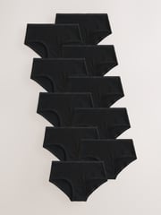 Black Hipster Briefs 10 Pack (2-16yrs) - Image 1 of 12