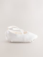White Baby Satin Ballet Shoes (0-24mths) - Image 2 of 5