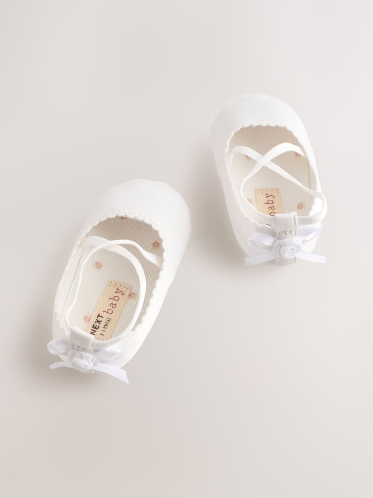 White Baby Satin Ballet Shoes (0-24mths) - Image 5 of 5