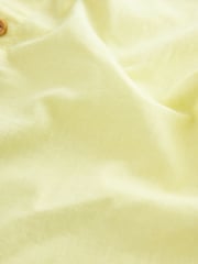 Lemon Yellow Single Short Sleeves Linen Blend Shirt (3mths-16yrs) - Image 3 of 4