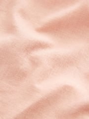 Peach Pink Single Short Sleeves Linen Blend Shirt (3mths-16yrs) - Image 3 of 4