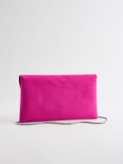 Pink Clutch Bag with Detachable Chain - Image 6 of 9