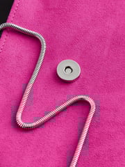 Pink Clutch Bag with Detachable Chain - Image 7 of 9