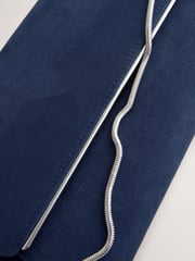 Navy Clutch Bag With Detachable Chain - Image 8 of 10