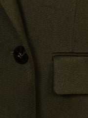 Reiss Green Simone Atelier Double-Breasted Crepe Suit Jacket - Image 7 of 7