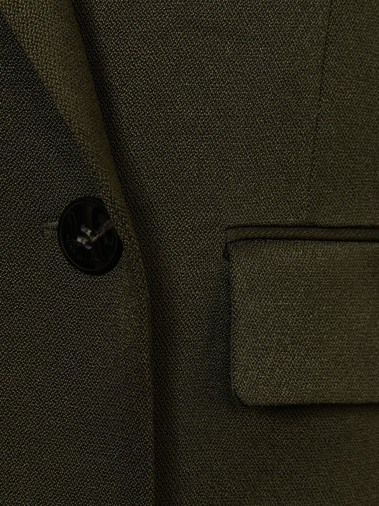 Reiss Green Simone Atelier Double-Breasted Crepe Suit Jacket - Image 7 of 7