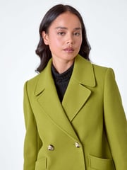Roman Green Double Breasted Pea Coat - Image 4 of 5