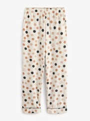 DKNY Cream Dot Fleece Gifting Notch Pyjamas Set - Bild 3 von 3