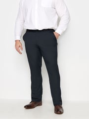 BadRhino Big & Tall Blue Plain Suit Trousers - Image 1 of 4