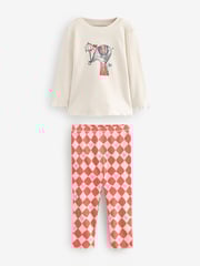 Red/Ecru Long Sleeve Snuggle Pyjamas 3 Pack (9mths-16yrs) - Image 10 of 12