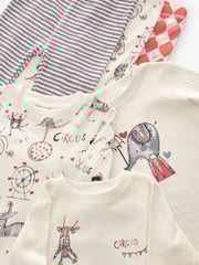 Red/Ecru Long Sleeve Snuggle Pyjamas 3 Pack (9mths-16yrs) - Image 11 of 12