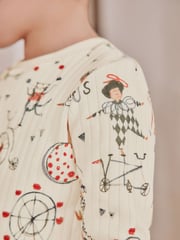 Red/Ecru Long Sleeve Snuggle Pyjamas 3 Pack (9mths-16yrs) - Image 5 of 12