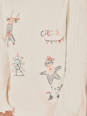 Red/Ecru Long Sleeve Snuggle Pyjamas 3 Pack (9mths-16yrs) - Image 6 of 12