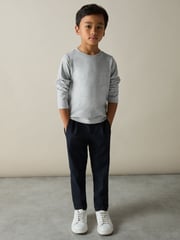 Reiss White/Soft Grey/Navy Fort 3-9 yrs Cotton-Jersey Long-Sleeve T-Shirts 3 Pack - Image 3 of 5