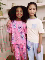 Pink/Blue Lilo & Stitch Jogger Pyjamas 2 Pack (3-16yrs) - Image 2 of 5