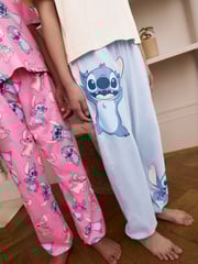 Pink/Blue Lilo & Stitch Jogger Pyjamas 2 Pack (3-16yrs) - Image 5 of 5