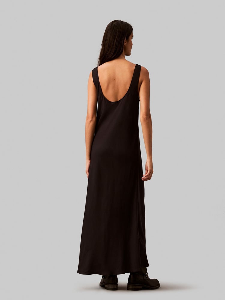 Calvin Klein Black Slip Dress - Image 2 of 6 Calvin Klein Black Slip Dress - Image 2 of 6