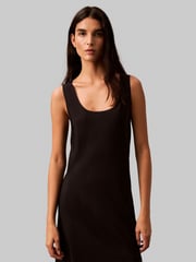 Calvin Klein Black Slip Dress - Image 3 of 6