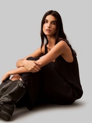 Calvin Klein Black Slip Dress - Image 4 of 6