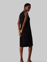 Calvin Klein Black Wool Blend Shift Mini Dress - Image 2 of 7