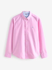 Pink Regular Fit Long Sleeve Oxford Shirt - Image 6 of 8