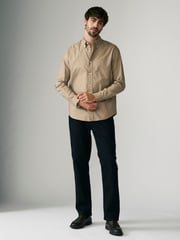 Stone Natural Regular Fit Long Sleeve Oxford Shirt - Image 4 of 9