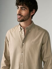 Stone Natural Regular Fit Long Sleeve Oxford Shirt - Image 5 of 9