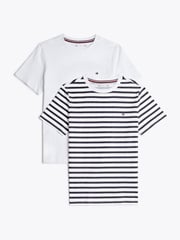 Tommy Hilfiger White Original Long Sleeve 100% Cotton T-Shirts 2 Pack - Image 3 of 6