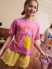 Pink/Blue Short Pyjamas 2 Pack (3-16yrs) - Image 3 of 9