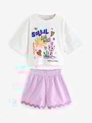 Pink/Blue Short Pyjamas 2 Pack (3-16yrs) - Image 7 of 9