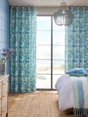 Blurred Abstract Printed Velvet Eyelet Lined Curtains - Bild 1 von 2