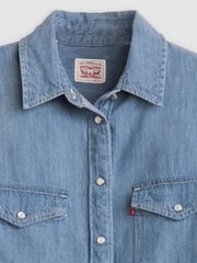 Levi's® Blue Iconic Western Denim Shirt - Image 5 of 6