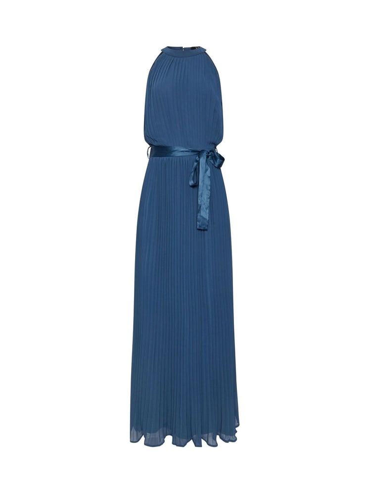 Long Tall Sally Blue Halterneck Pleated Maxi Dress - Image 5 of 5
