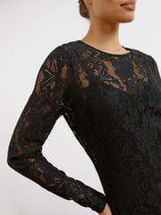 Albaray Lace Maxi Black Dress - Image 3 of 4
