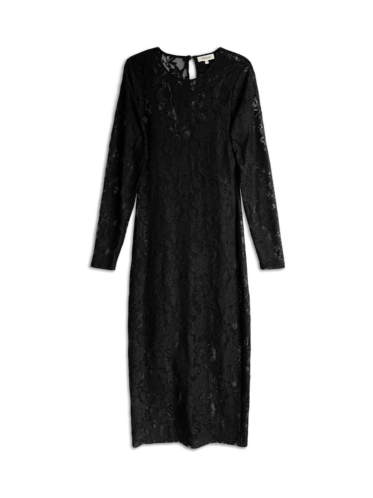 Albaray Lace Maxi Black Dress - Image 4 of 4