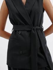 Albaray Tailored Sleeveless Black Jacket - Image 3 of 5
