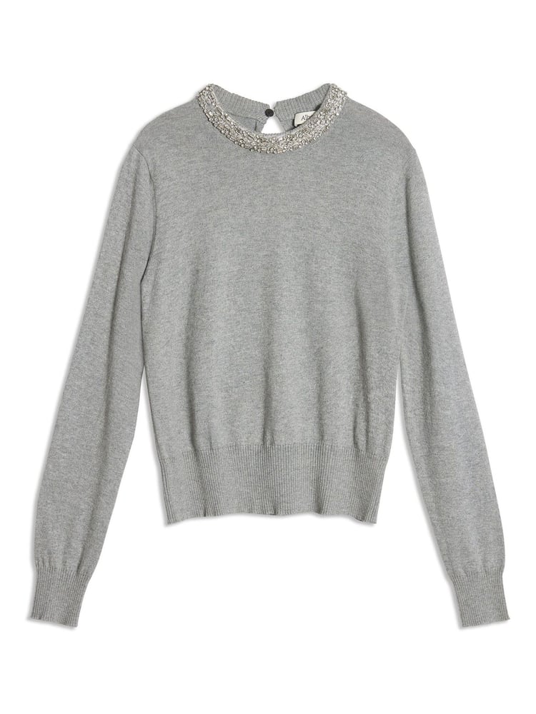 Albaray Grey Diamante Trim Jumper - Image 4 of 4