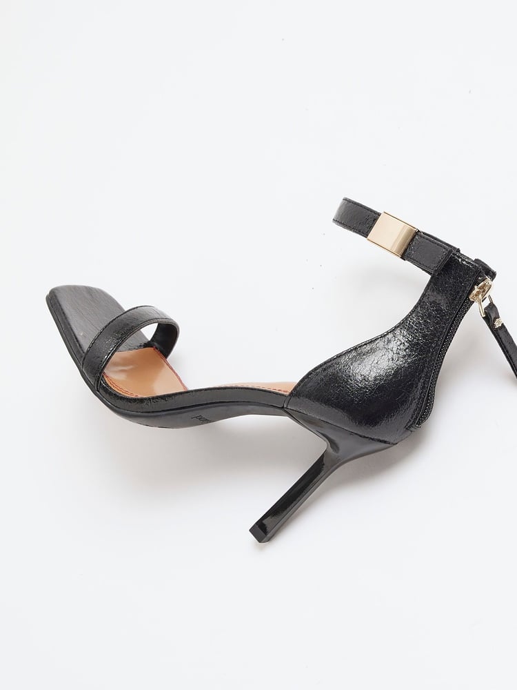 River Island Black Clasp Back Heeled Sandals - Image 5 of 5 River Island Black Clasp Back Heeled Sandals - Image 5 of 5