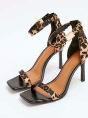River Island Brown Clasp Back Heeled Sandals - Image 4 of 5