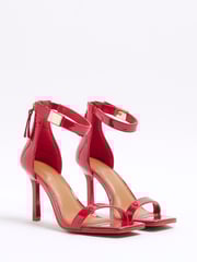 River Island Red Clasp Back Heeled Sandals - Image 4 of 6