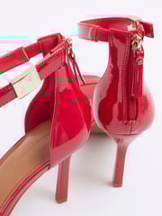 River Island Red Clasp Back Heeled Sandals - Image 5 of 6