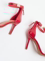 River Island Red Clasp Back Heeled Sandals - Image 6 of 6