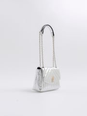 River Island Silver Small Soft Quilted Shoulder Bag - Image 3 of 5