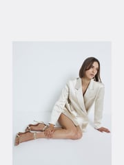 River Island Gold Clasp Back Heeled Sandals - Image 4 of 4