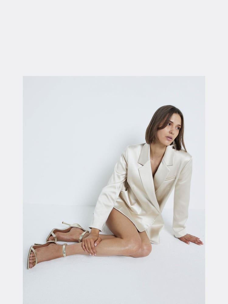 River Island Gold Clasp Back Heeled Sandals - Image 4 of 4